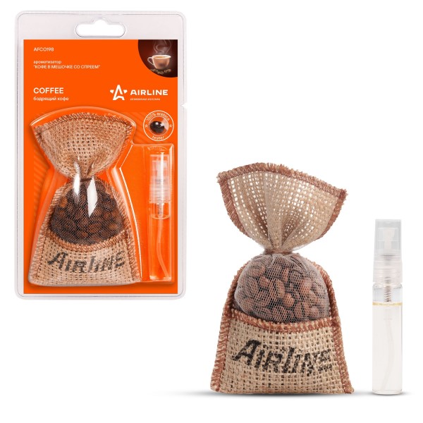 Ароматизатор  Кофе в мешочке со спреем  Бодрящий кофе