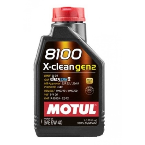Масло моторное MOTUL 8100 X-Clean gen2 5W40 SP C3 (1л.) синтетическое