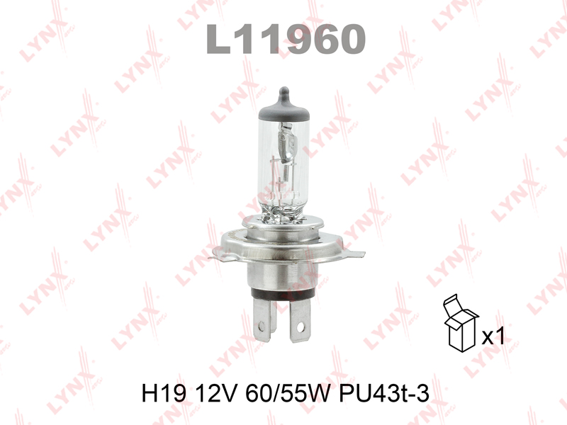 Лампа H19 12V 60/55W PU43t-3