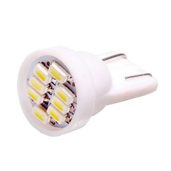 Лампа габарит. 12V W5W T10 8 SMD без цок. W2.1x9.5d
