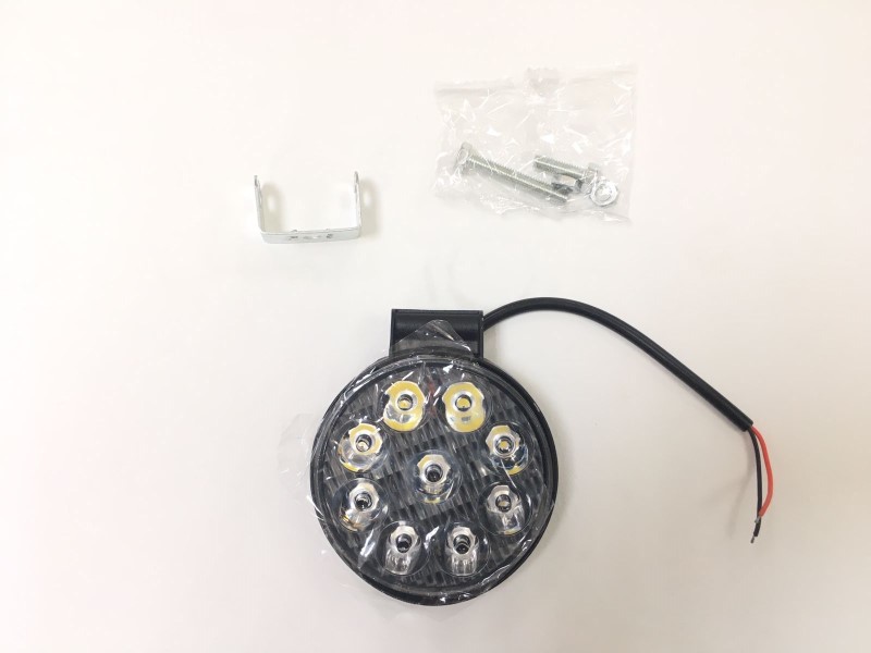 Фара светодиодная дополнительная 9 LED 12-24V (круглая) mini 20mm