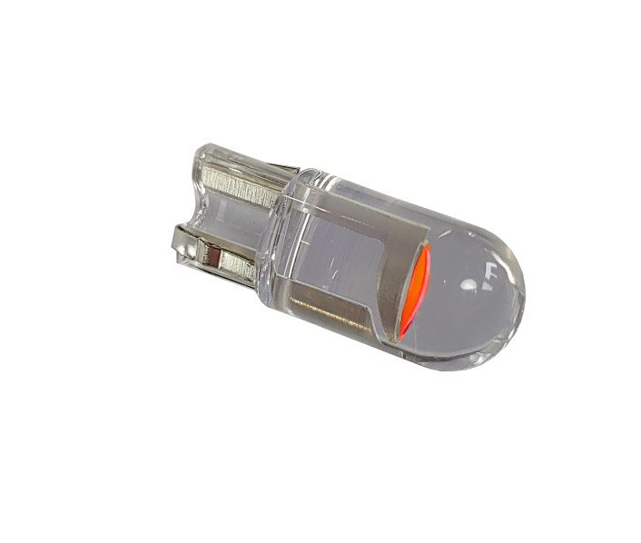 Лампа габарит. 12V W5W T10 1 LED без цок. W2.1x9.5d красный