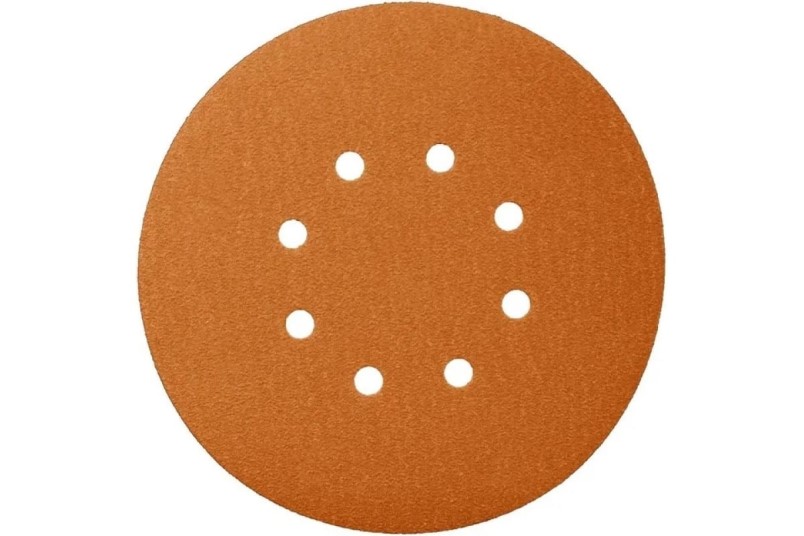 Бумага наждачная круг -№  40 D=125 мм 8 отв. на липучке  ceramic orange