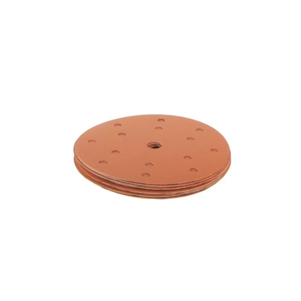 Бумага наждачная круг -№  80 D=125 мм 8 отв. на липучке  ceramic orange
