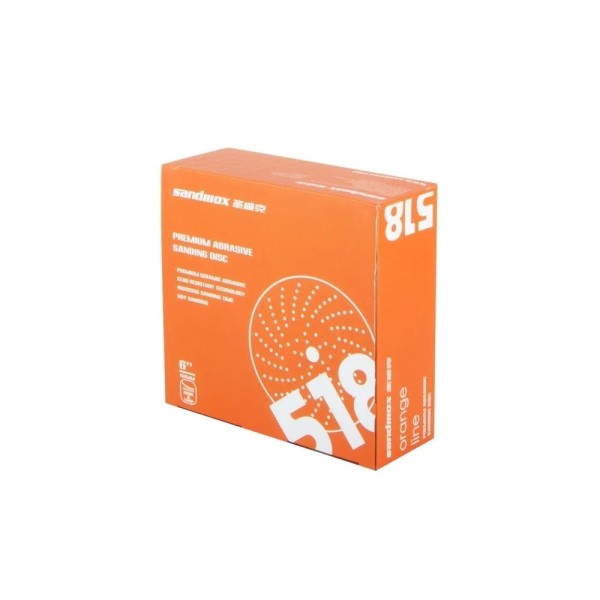 Бумага наждачная круг -№ 400 D=125 мм 8 отв. на липучке  ceramic orange