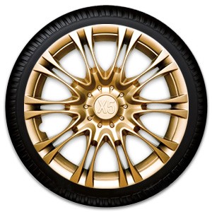 Колпак колеса R14 X5 золотистый (в мешке 4 упак)