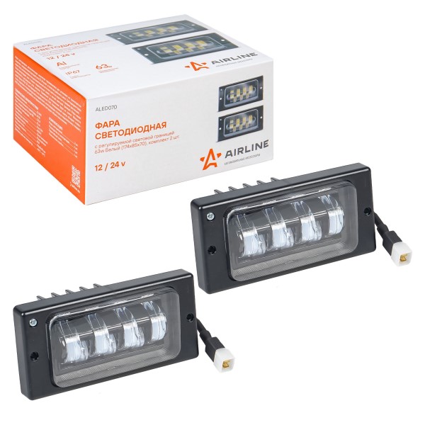 Фара п/туман. /2110. 2115/ 7 LED 12/24V 63W 6500K регулир. световая граница