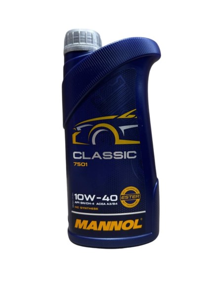 Масло моторное MANNOL 7501 Classic 10W40 SN (1л.) полусинтетическое.