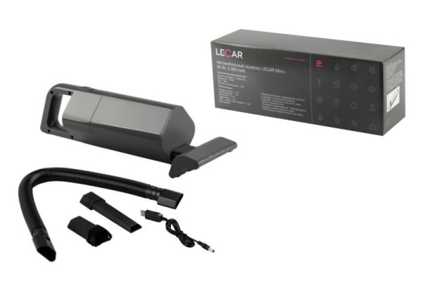 Пылесос авто LECAR Mini +12 В, 80 Вт 2000 Па