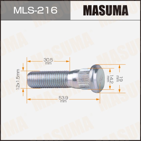 Шпилька колеса  M12X1.5 Toyota, Daihatsu, Lexus, Mitsubishi, Honda