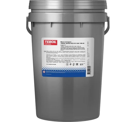 Масло моторное TEBOIL SUPER HPD ECV 10W40 E9/E7 (20л.) полусинтетическое (диз.)