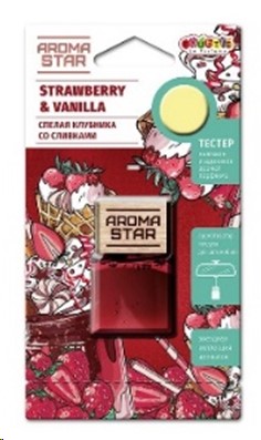 Ароматизатор подвесной Aroma Star Strawberry&vanilla (аромат свежей клубники со сливками)