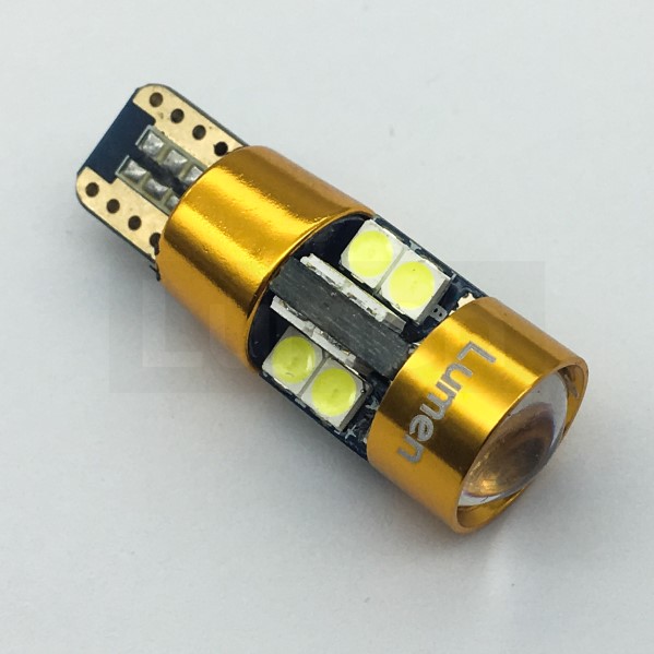 Лампа габарит. 12V W5W T10 19 SMD без цок. W2.1x9.5d CANBUS (обманка)