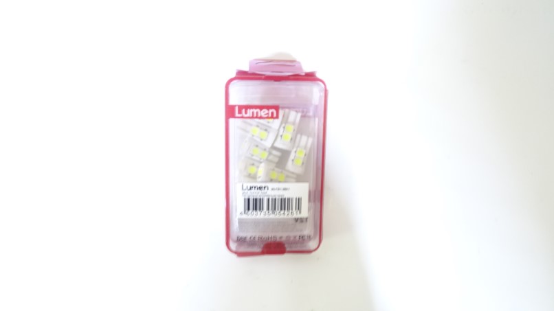 Лампа габарит. 12V W5W T10 5 SMD без цок. W2.1x9.5d