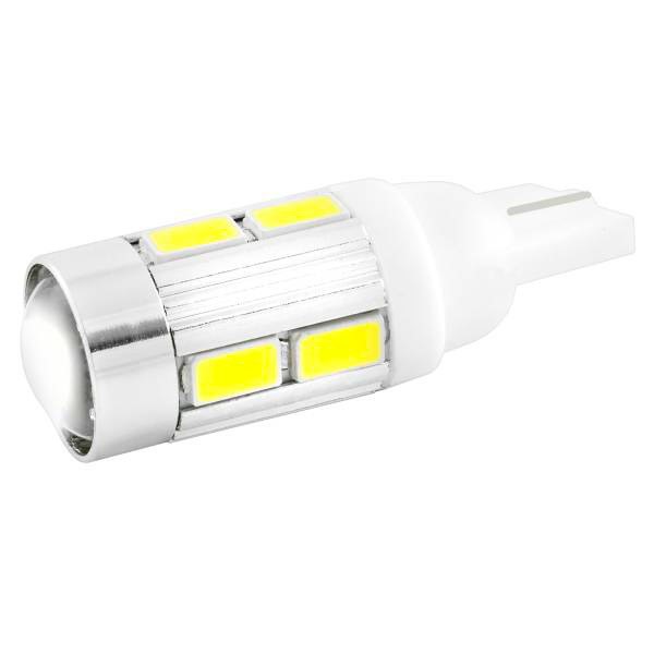Лампа габарит. 12V W5W T10 10 SMD без цок. W2.1x9.5d  белая (к-т 2 шт)