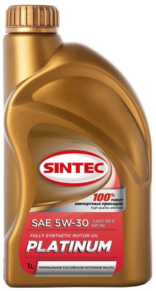 Масло моторное Sintec Платинум 5W30 SN/CF (1л.) синтетическое (бенз., диз.)