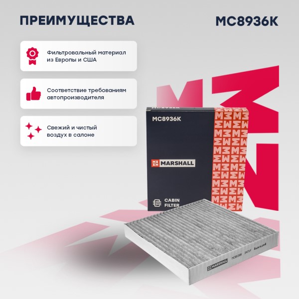 Фильтр салонный Hyundai Sonata Kia K5 Sorento с 2020 г. угольный