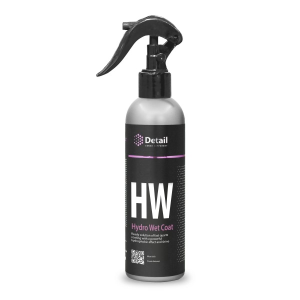 Кварцевое покрытие 250 мл HW (Hydro Wet Coat) с мощным гидрофобным эффектом и блеском.