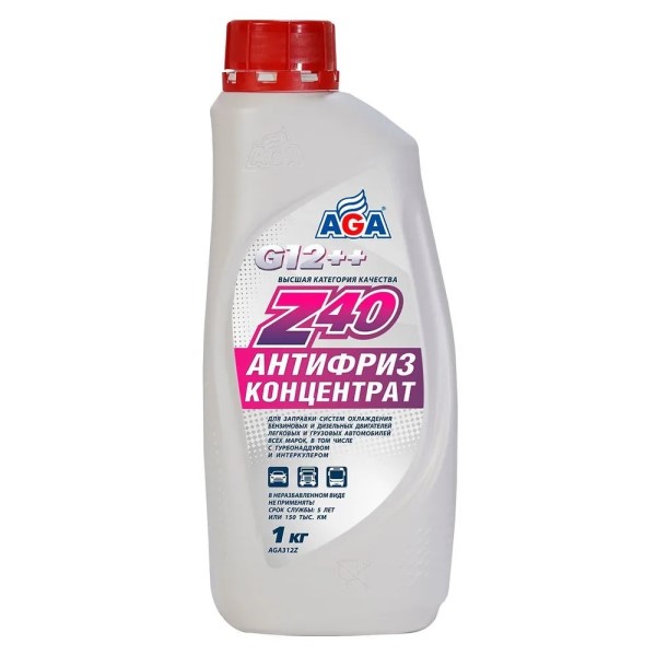 Антифриз  AGA-Z40 G12++  (1 кг.) красный /концентрат/