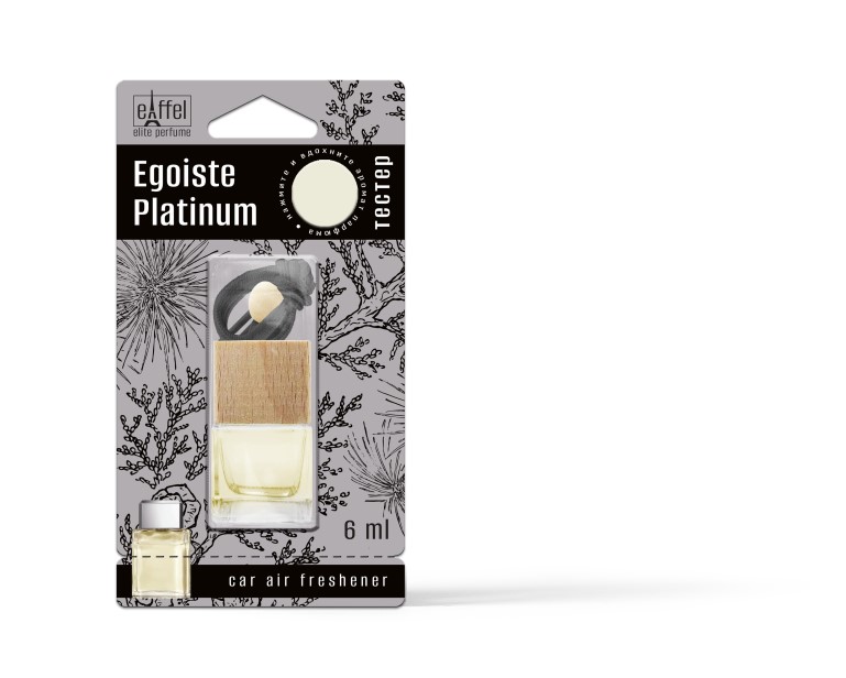 Ароматизатор подвесной Aroma Glass линейки Eiffel elite perfume Эгоист Платинум 6 мл