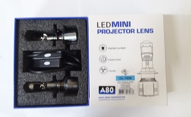 Лампа H7 12V LED 70W линза (2 шт)