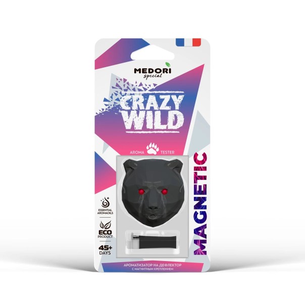 Ароматизатор на дефлектор CERAMIC, 3D голова медведя MAGNETIC