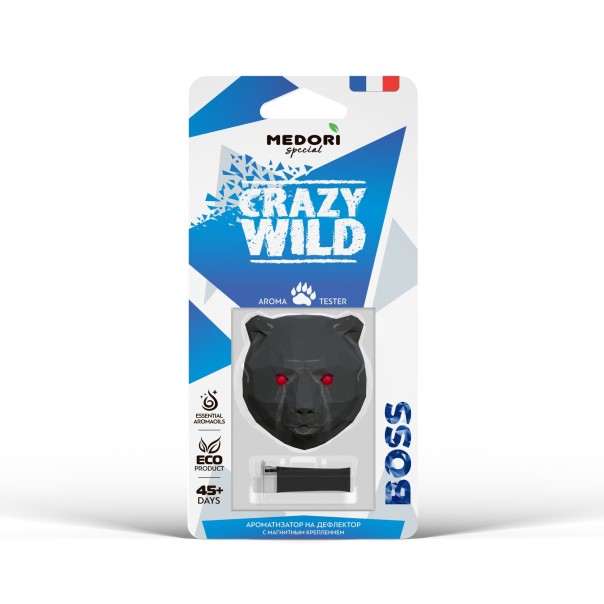 Ароматизатор на дефлектор CERAMIC, 3D голова медведя BOSS