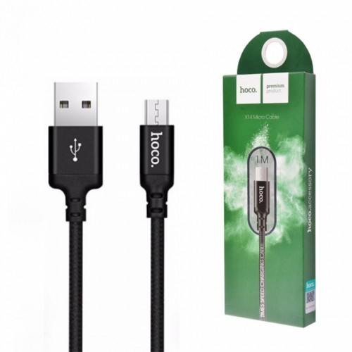 Дата-кабель универ. micro USB /Android/ 2 м, 2A, нейлоновая оплетка