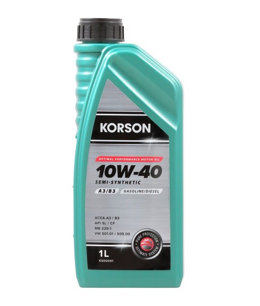 Масло моторное KORSON 10W40 A3/B4 (1л.) полусинтетическое.