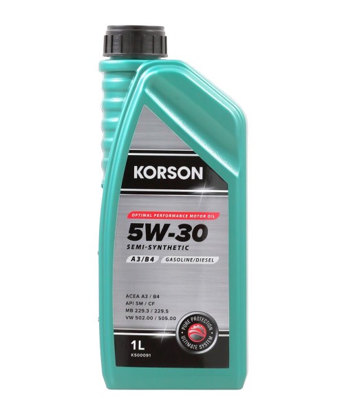 Масло моторное KORSON 5W30 A3/B4 (1л.) полусинтетическое.