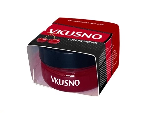 Ароматизатор на панель с гелевыми шариками  Vkusno  Спелая вишня