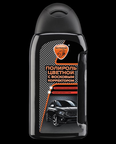 Полироль кузова 350 мл с восковым корректором царапин (черный)