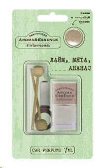 Ароматизатор на дефлектор  Aroma&Essence  Лайм, мята, Ананас 7 мл