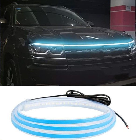 Подсветка капота светодиодная декоративная LED, белый свет, 180 см