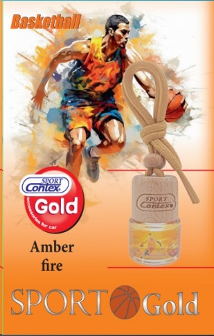 Ароматизатор подвесной  SportGold  Basketball аромат с цветочными нотами каплями янтаря и сухой древесины, флакон