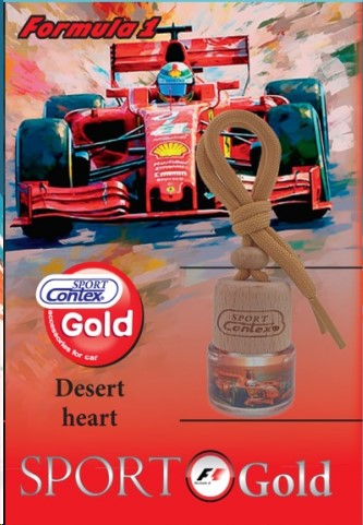 Ароматизатор подвесной  SportGold  Formula1 аромат цветочно-древесный нотами ванили, флакон