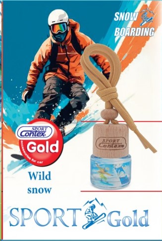 Ароматизатор подвесной  SportGold  SnowBoarding цветочно фруктовый, капли дождя, флакон