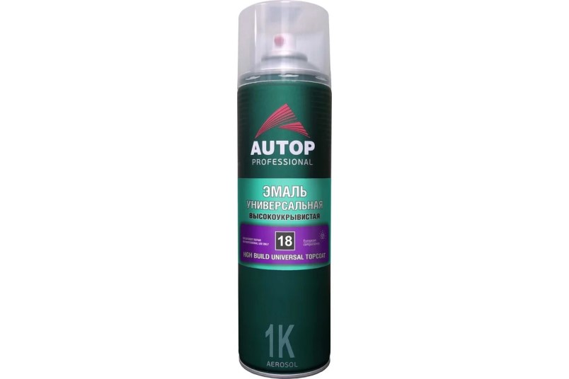 Краска спрей AUTOP акрил. Черная матовая 650 мл №18