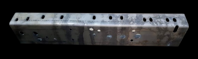 Усилитель рамы /Г-3302/ перед. кронш. кабины, амортизатора №1 правый 630 мм (4мм)