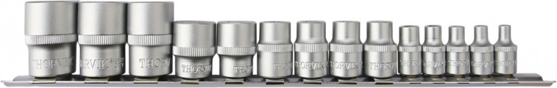 Набор головок 14 предм. (1/2,1/4,3/8) звездочек E4-24 TORX на держателе