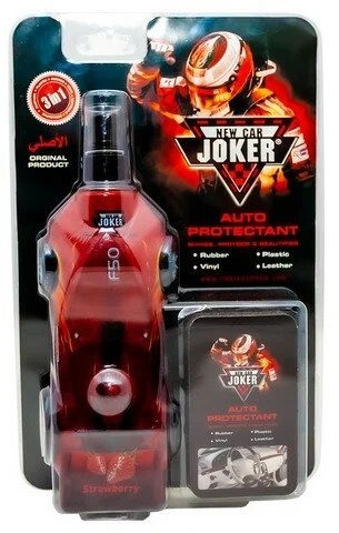 Полироль пластика с губкой JOKER Turbo 3 in1 New Car Клубника 250 мл