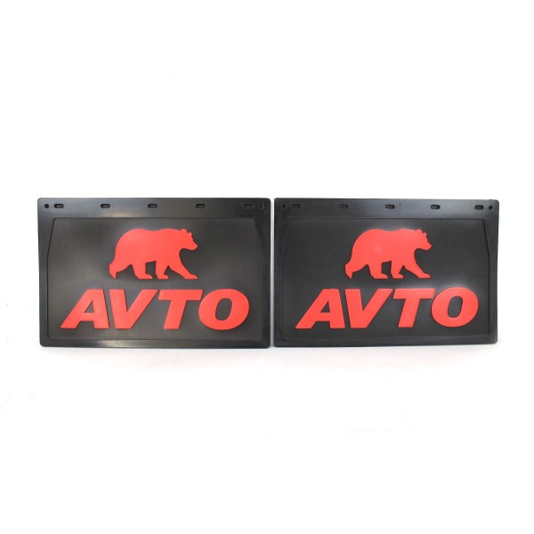 Брызговик /Г-3302/ задний резин. AVTO 27*42 (2 шт) красный 3D