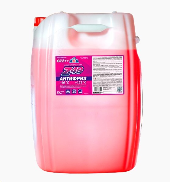 Антифриз AGA-Z40 G12++ -40С (52 кг.) красный