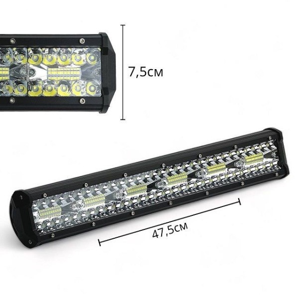 Фара светодиодная дополнительная 55W (Балка) 12V 445*75*60