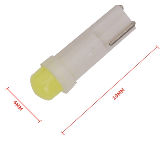 Лампа щитка пр. 12V W1.2W T5 1 COB без цок. W2x4.6d