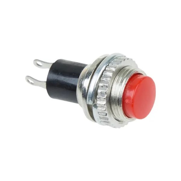Выключатель-кнопка 250V 2А (2с) d-10,2 ON-OFF Б/фикс. класный Mini