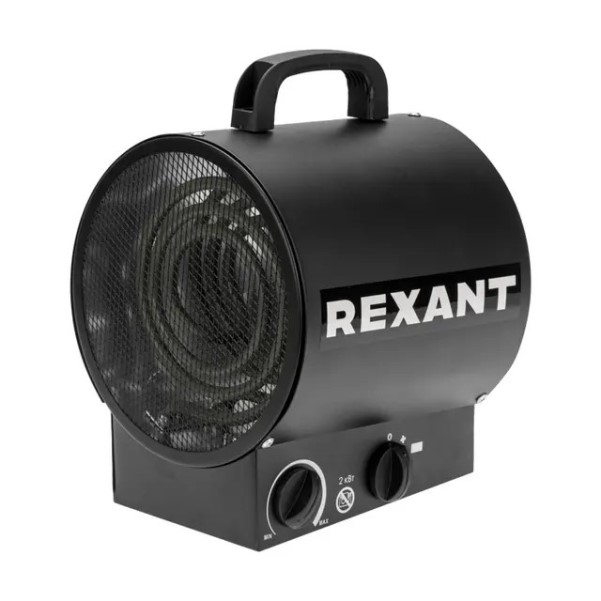 Пушка тепловая электрическая, круглая ТЭН 2кВт (прямоугольная подставка) -D- арт:60-0036