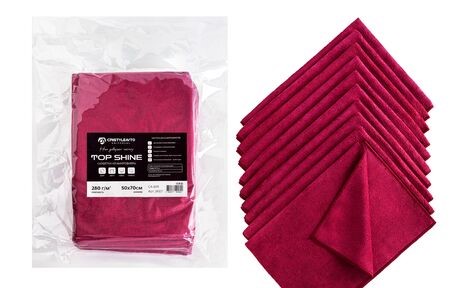 Салфетка из микрофибры набор из 10 шт 50*70 см СА-809 Top Shine -D- арт:24327
