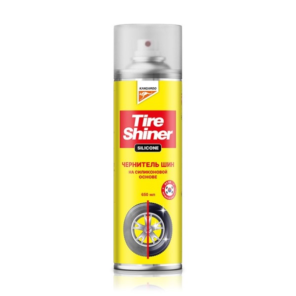 Чернитель шин 650 мл (аэрозоль)  Kangaroo Tire Shiner Silicone  на силиконовой основе -D- арт:330139