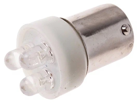 Лампа 1-конт. 24V P21W S25 3 LED с цок. BA15s -D- арт:24T15-W\3LED